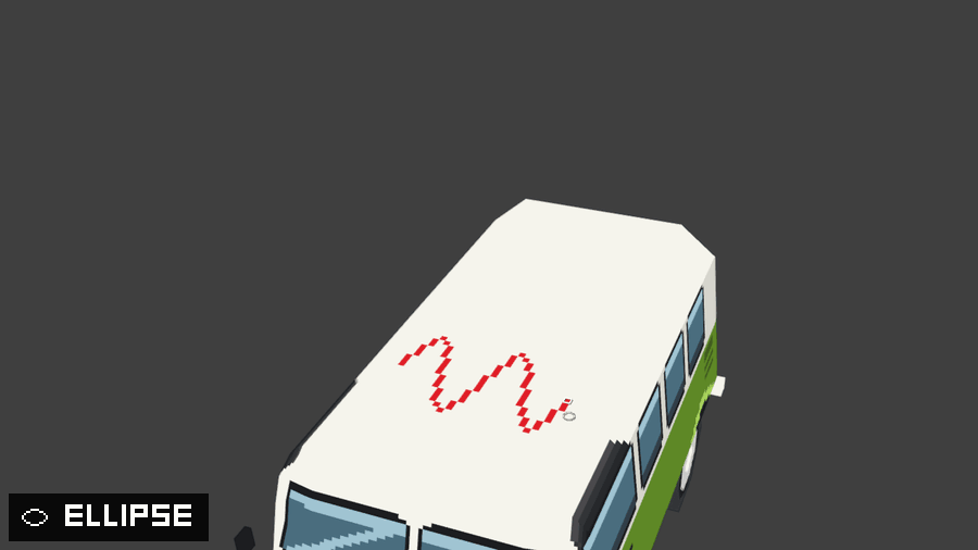 Circles and text on the model